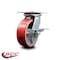 Service Caster 6 Inch Heavy Duty Red Poly on Cast Iron Caster with Roller Bearing and Brake SCC-35S620-PUR-RS-SLB - alternate 3